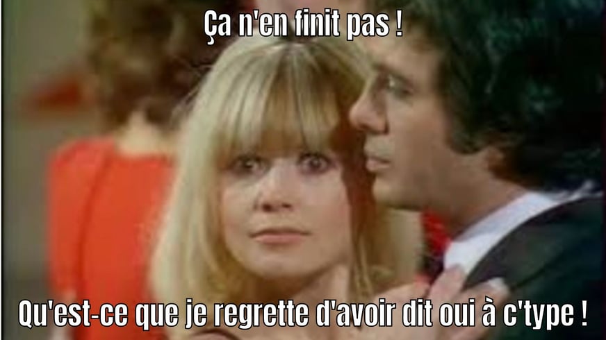 "La Drague" par Sophie Daumier et Guy Bedos (auteur Jean-Louis Dabadie). Nos lecteurices Millenials sont largué.e.s !