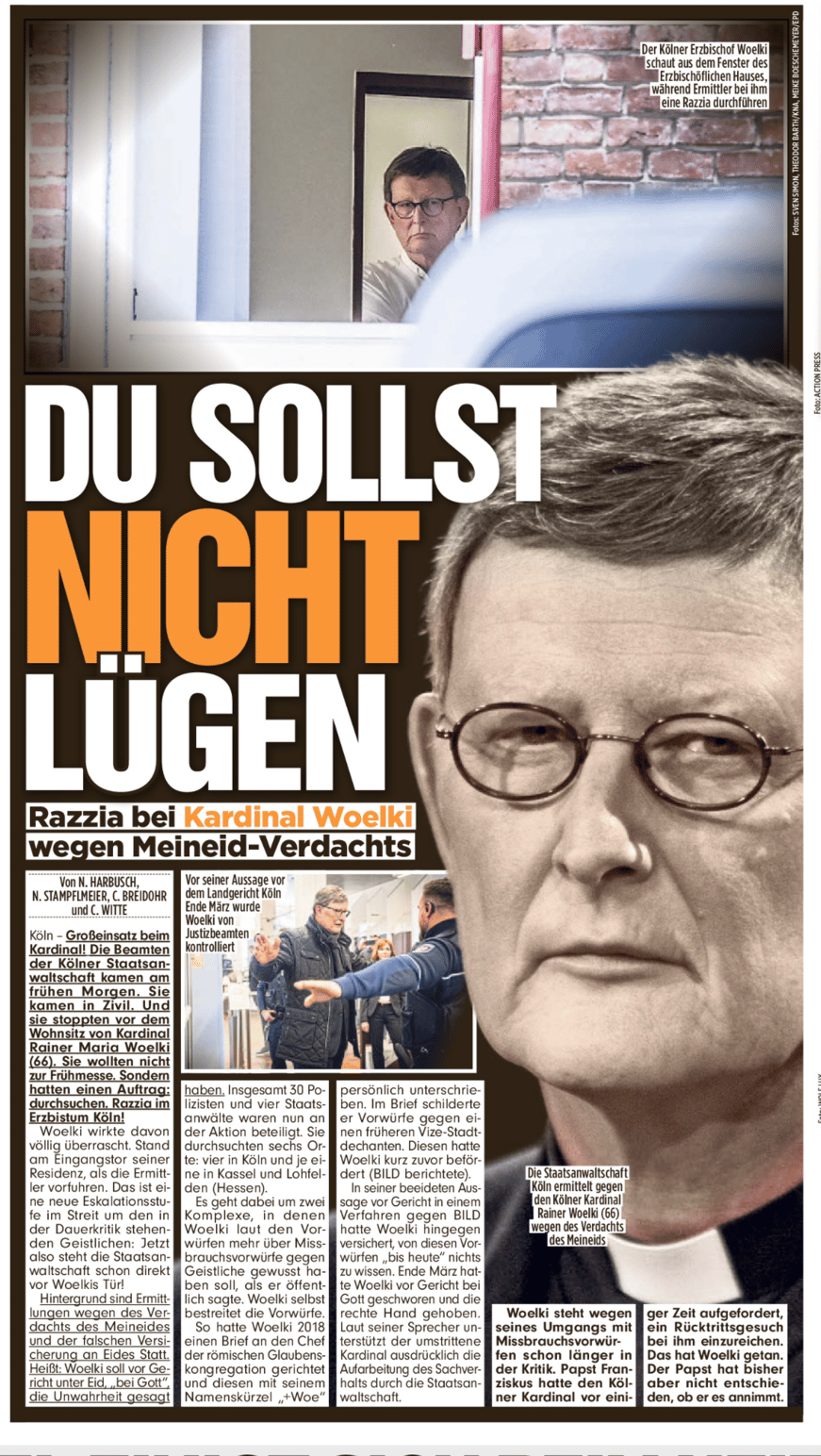 "Tu ne dois pas mentir" "Bild Zeitung"