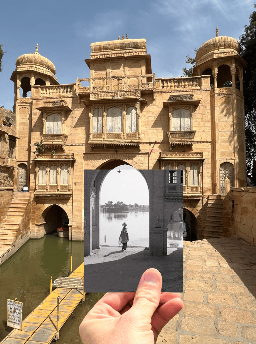 Jaisalmer, Lac Gadisar, Rajasthan, porteuse d'eau, 1910.