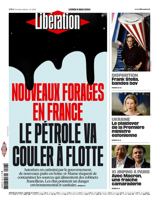 Une de Libé du 6 mai 2024