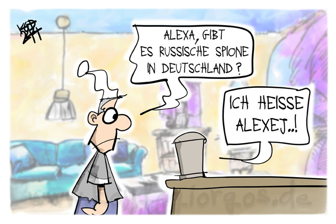"Alexa, est-ce qu'il y a des espions russes en Allemagne ?" "Je m'appelle Alexeï"