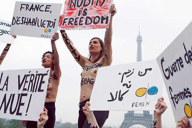 Manifestation du collectif Femen à Paris (Joseph PARIS)