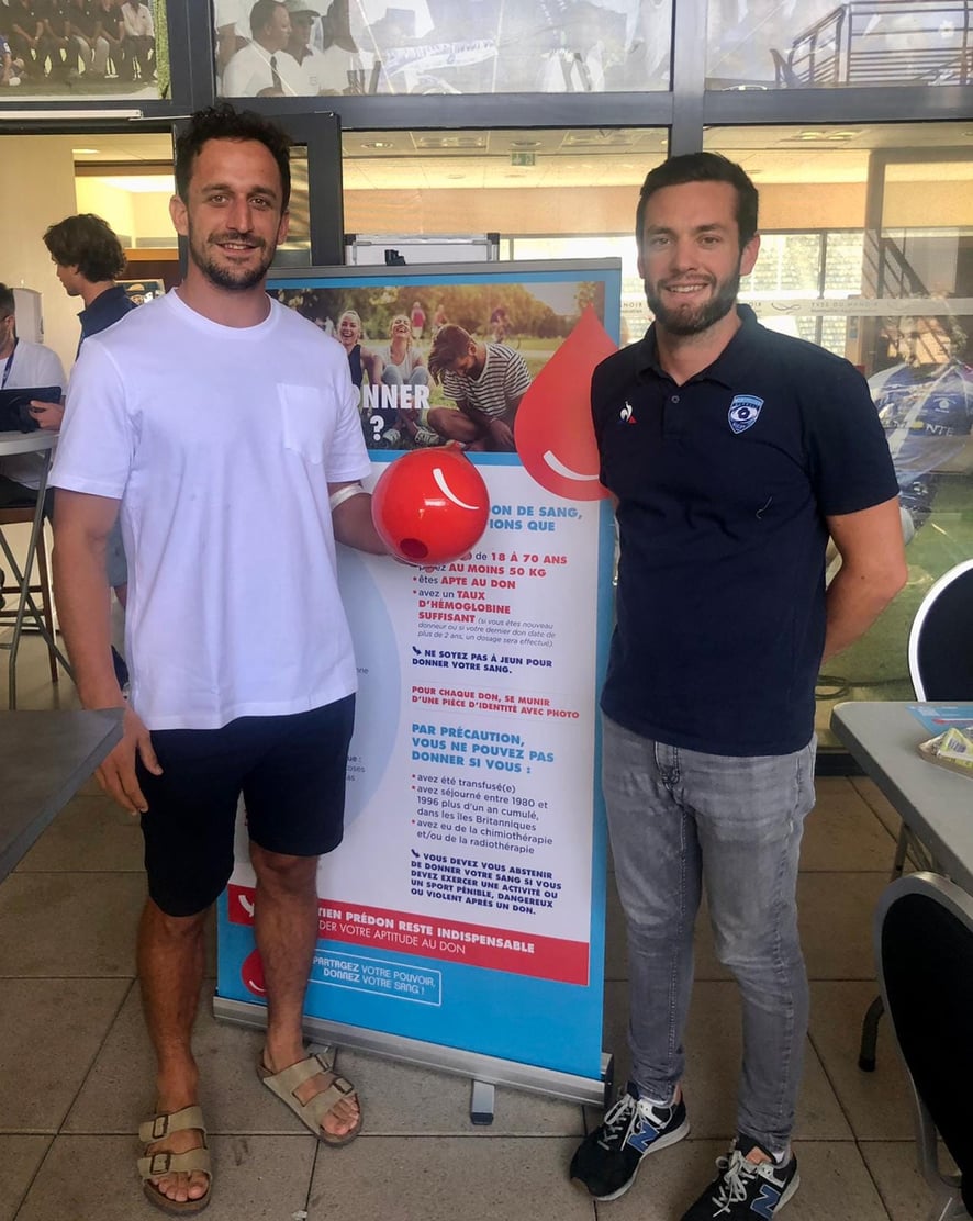 Grégory Fichten et Julien Tisseron tous deux blessés mais bien présents pour cette action solidaire