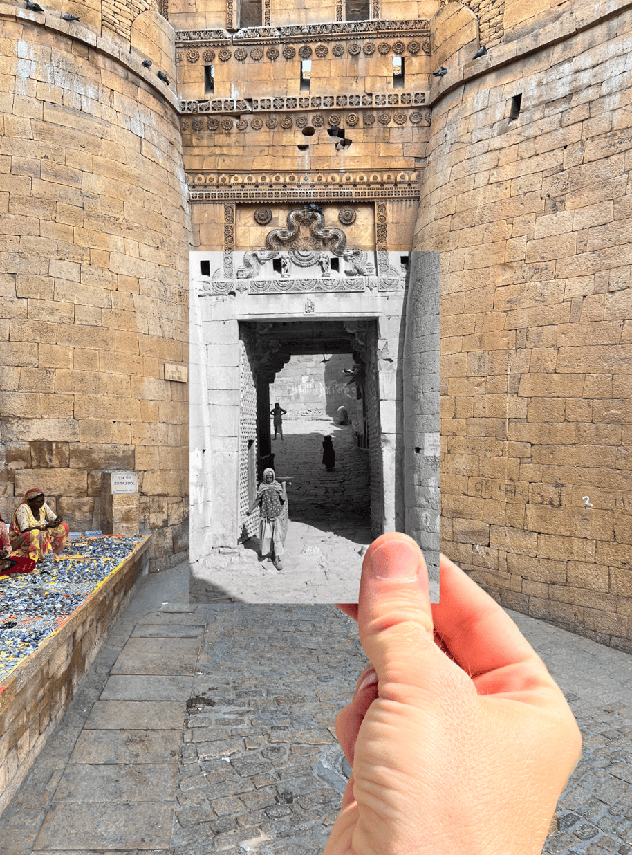 L'entrée du fort de Jaisalmer, Rajasthan, début 1900.