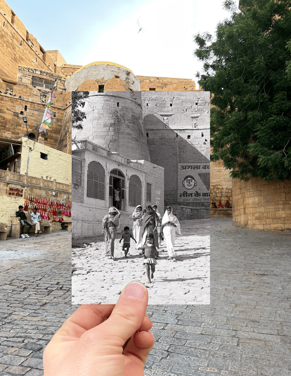 L'entrée du fort de Jaisalmer, Rajasthan, vers 1910