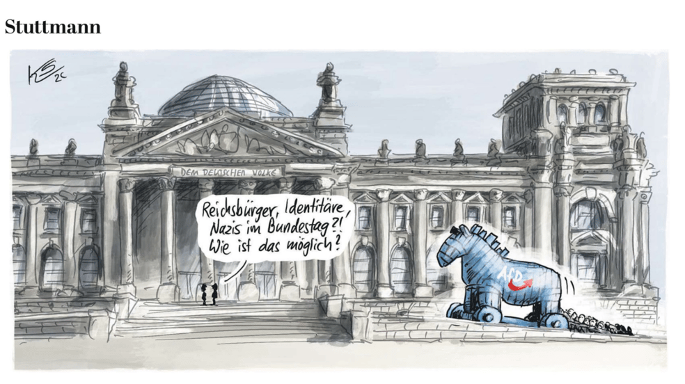 "Des Reichsbürger, des identitaires, das Nazis au Bundestag ? Comment est-ce possible ?" après les révélations sur une centaine de collaborateurs parlementaires AfD appartenant à des groupes extrémistes