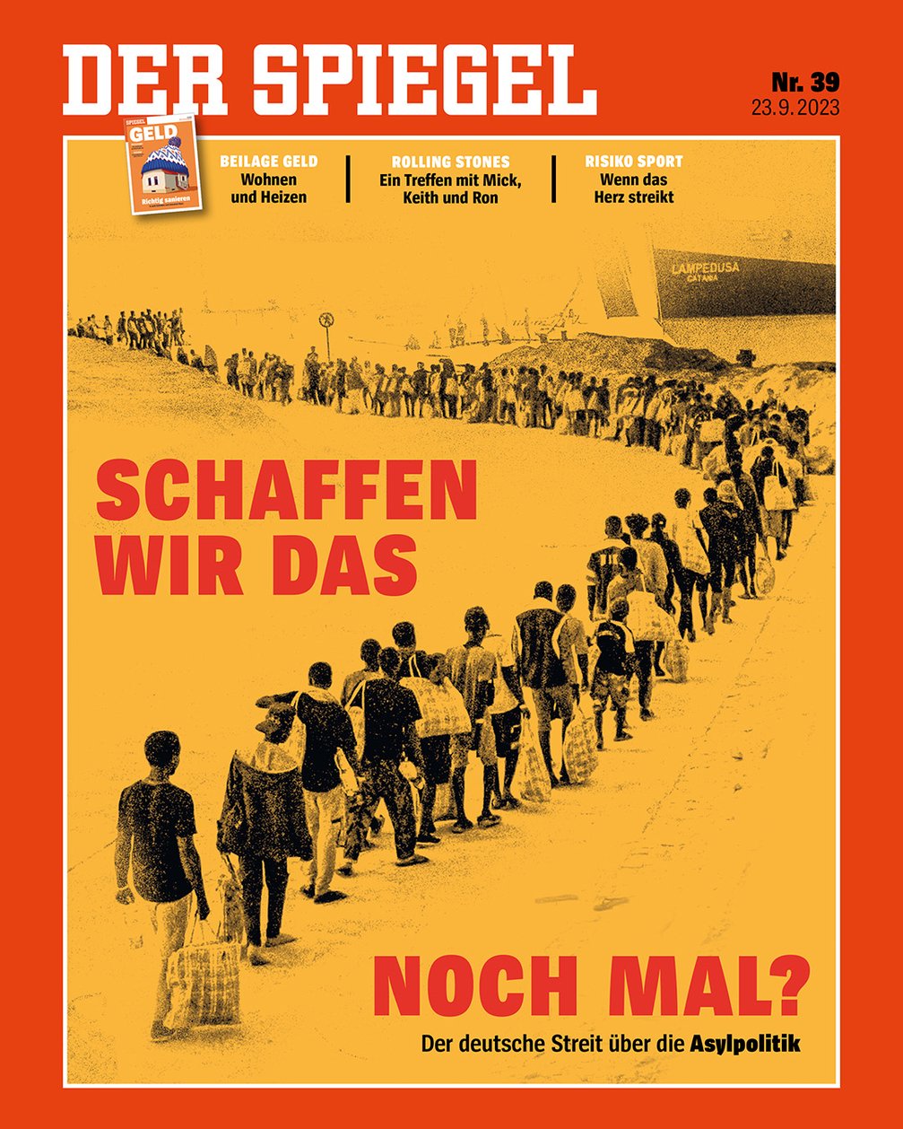 "Pouvons-nous encore y arriver ?" s'interroge le magazine citant la fameuse phrase de Merkel en 2015 "Nous y arriverons"