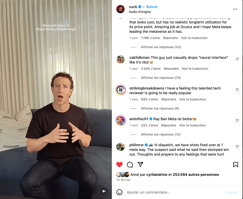 Mark en influenceur produit pour ses 13M d'abonnés