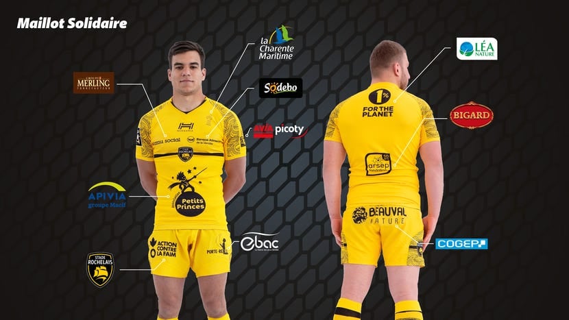 Maillot du Stade Rochelais extrait du site internet du club