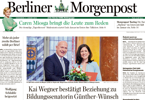 "Kai Wegner confirme sa relation avec l'adjointe à l'Education Günther-Wünsch"