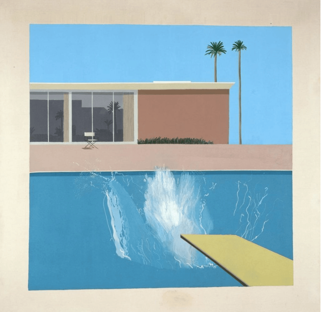 A bigger Splash, 1967, acrylique sur toile, par David Hockney