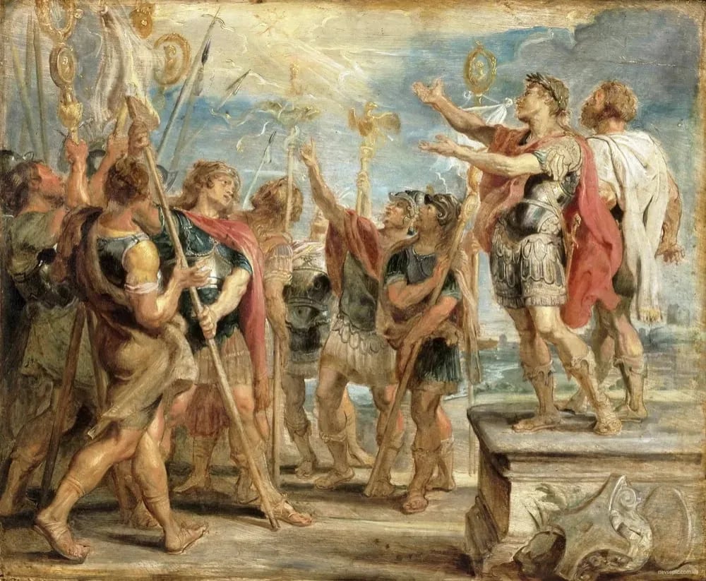 La conversion de Constantin par Rubens (1622)