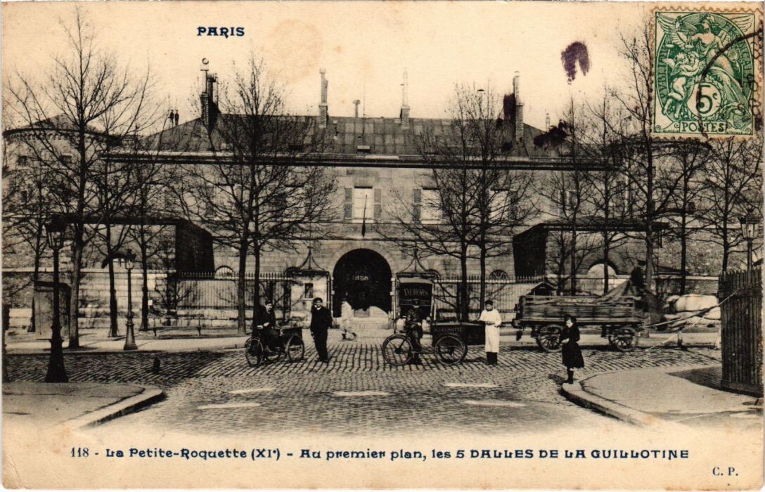 Carte postale ancienne avec les 5 dalles.