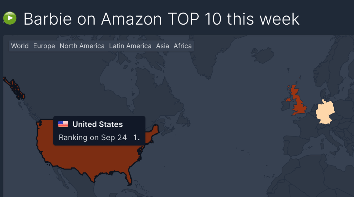 Classement Barbie - Source : Flixpatrol - D.R.