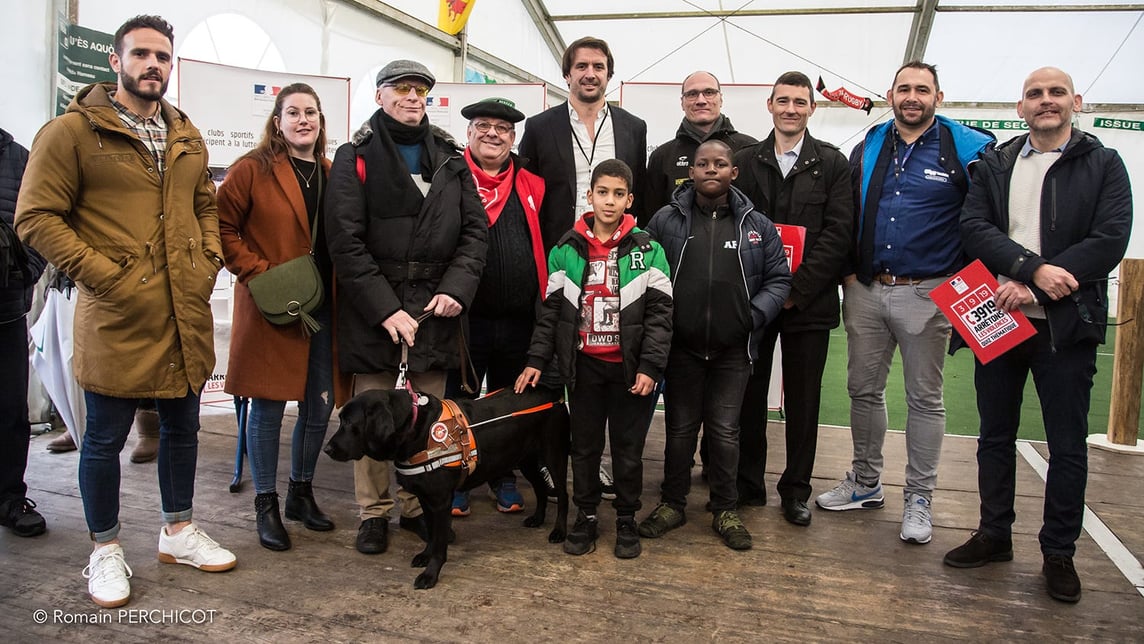 Les acteurs du village RSE autour de Julien Pierre