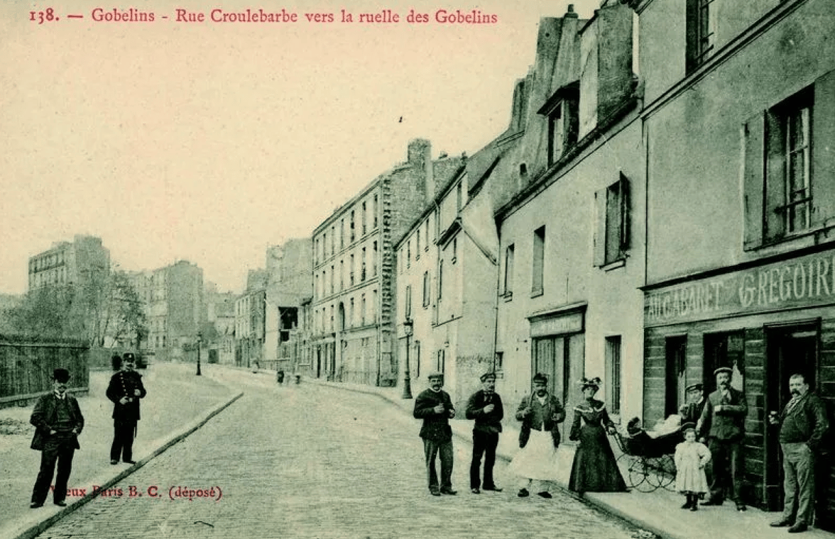 Carte postale ancienne, "Au cabaret Grégoire", vers 1900