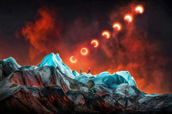 « Anneau de feu et de glace » par Liam Man - Chromatic Awards 2025