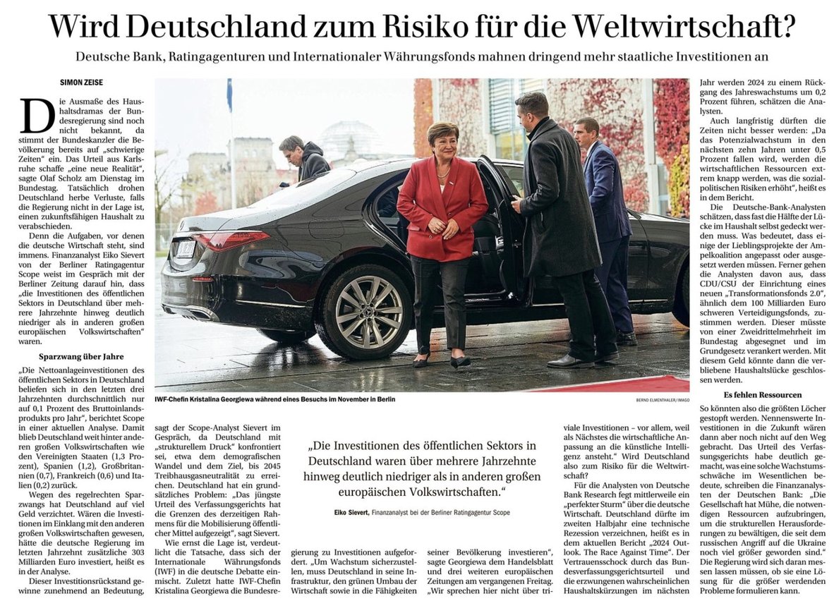 "L'Allemagne va t'elle devenir un risque pour l'économie mondiale ?" (Berliner Zeitung)