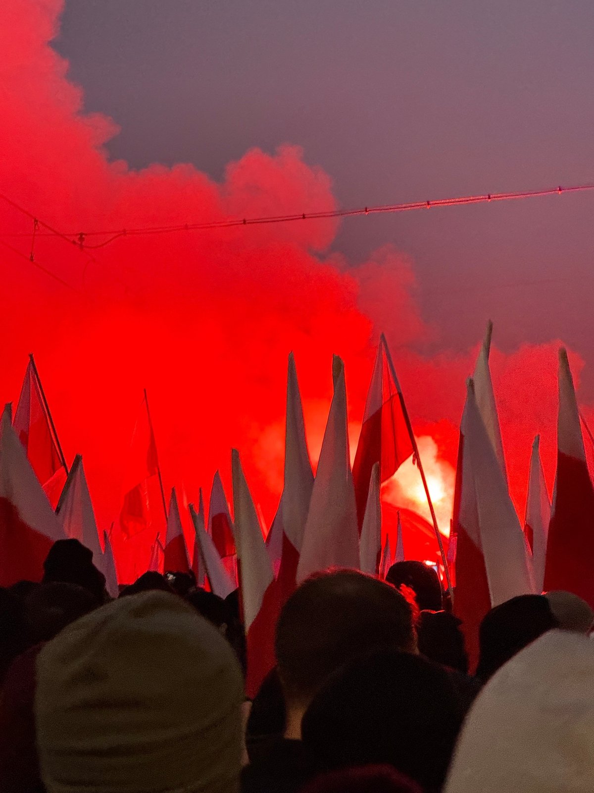 Craquage de fumigènes le 11 novembre 2025 ©Kilian Bigogne