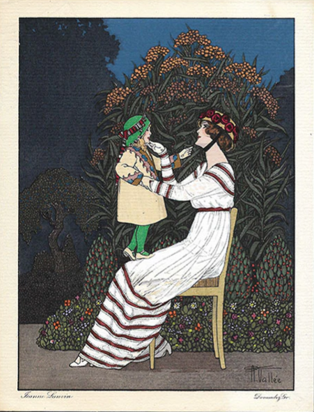 Jeanne Lanvin - Invitation illustrée par Armand Vallée (1916). Crédits : Diktats.