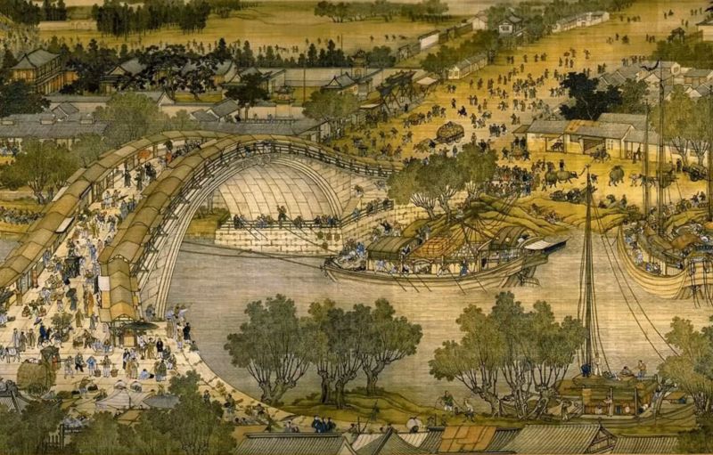 "Le jour de Qingming au bord de la rivière" de Zhang Zeduan