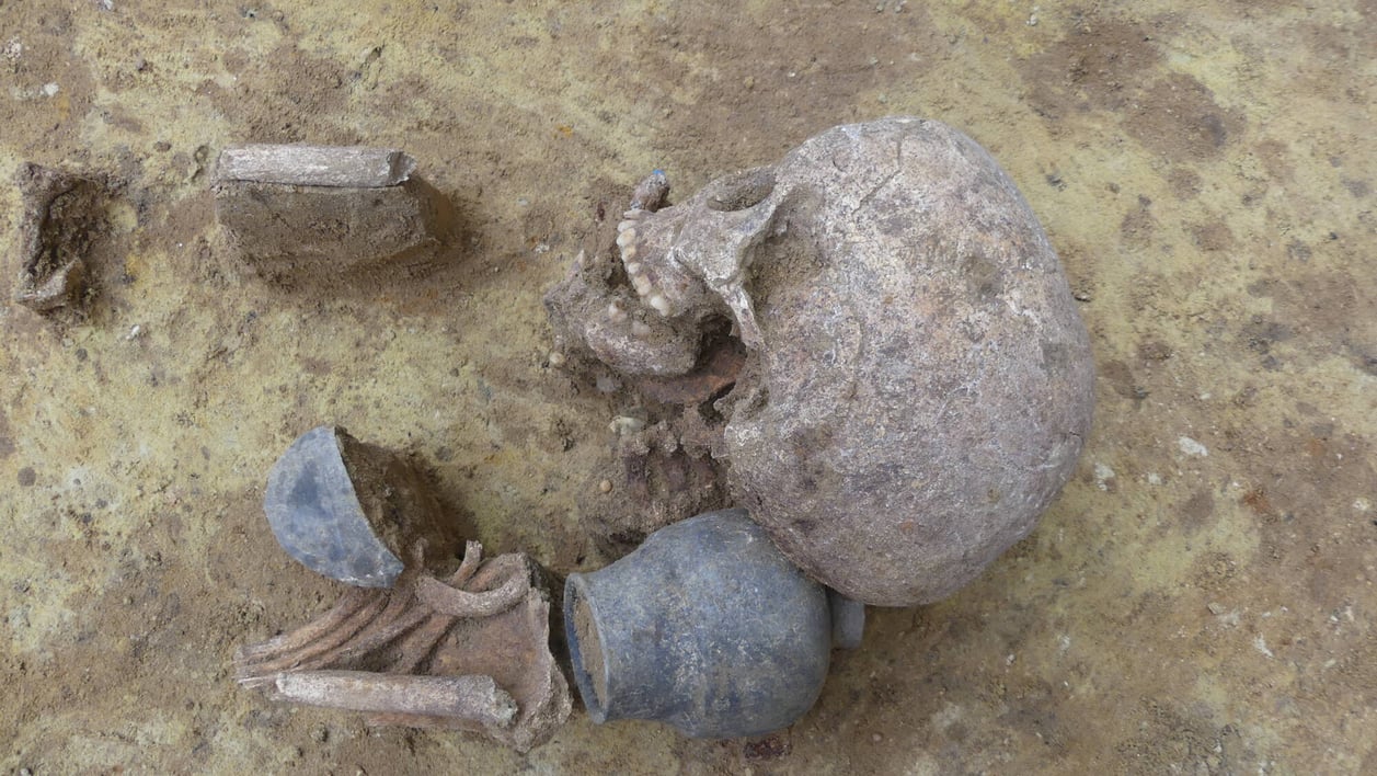 Sépulture à Port Royal, Inrap.