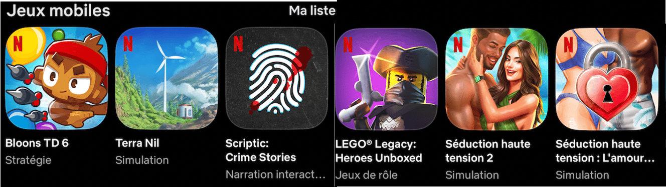 Sélection de jeux mobile Netflix - D.RR