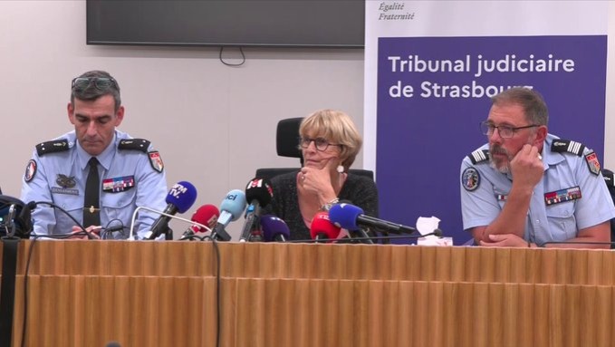 Conférence de presse de la procureure de la République de Strasbourg; Clarisse Taron 