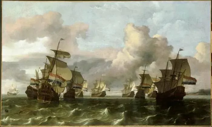 Le Retour de la flotte de la Compagnie des Indes néerlandaises (Ludolf Backhuysen )