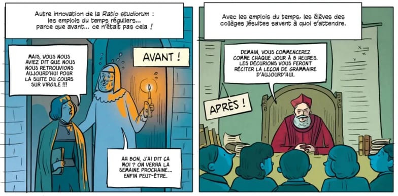 La méthode pédagogique jésuite (Ratio studorium) expliquée dans l’Incroyable histoire de l’éducation, Jean-Yves Seguy et Eva Rollin (2024)