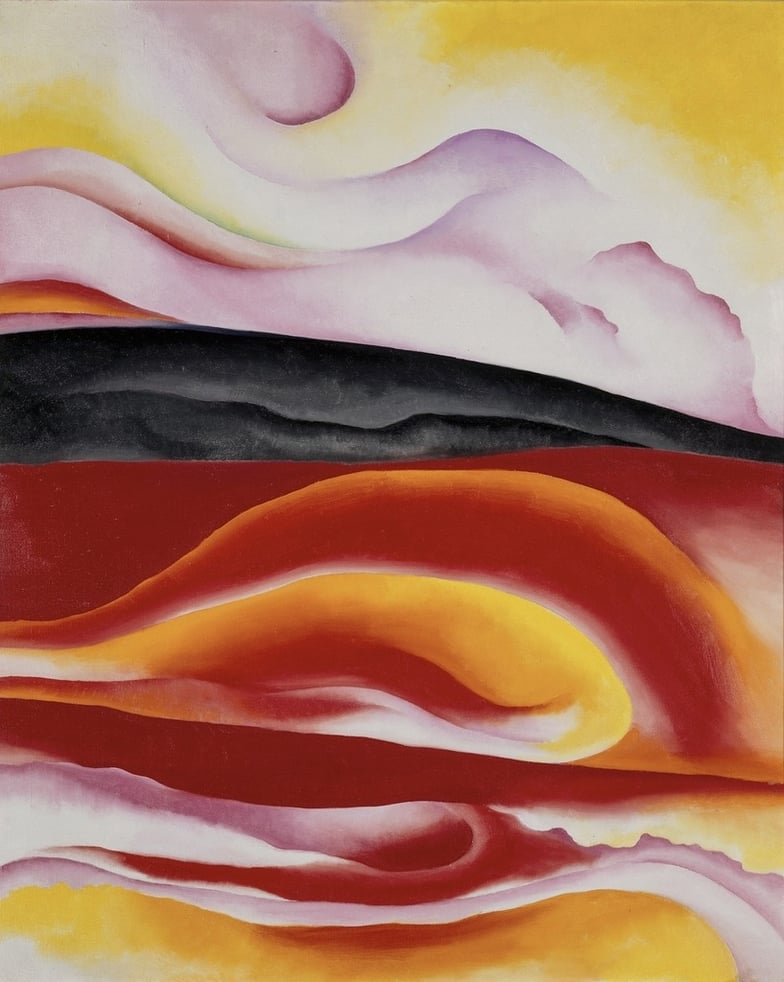 Georgia  O'Keeffe, Red, Yellow and Black Streak, 1924