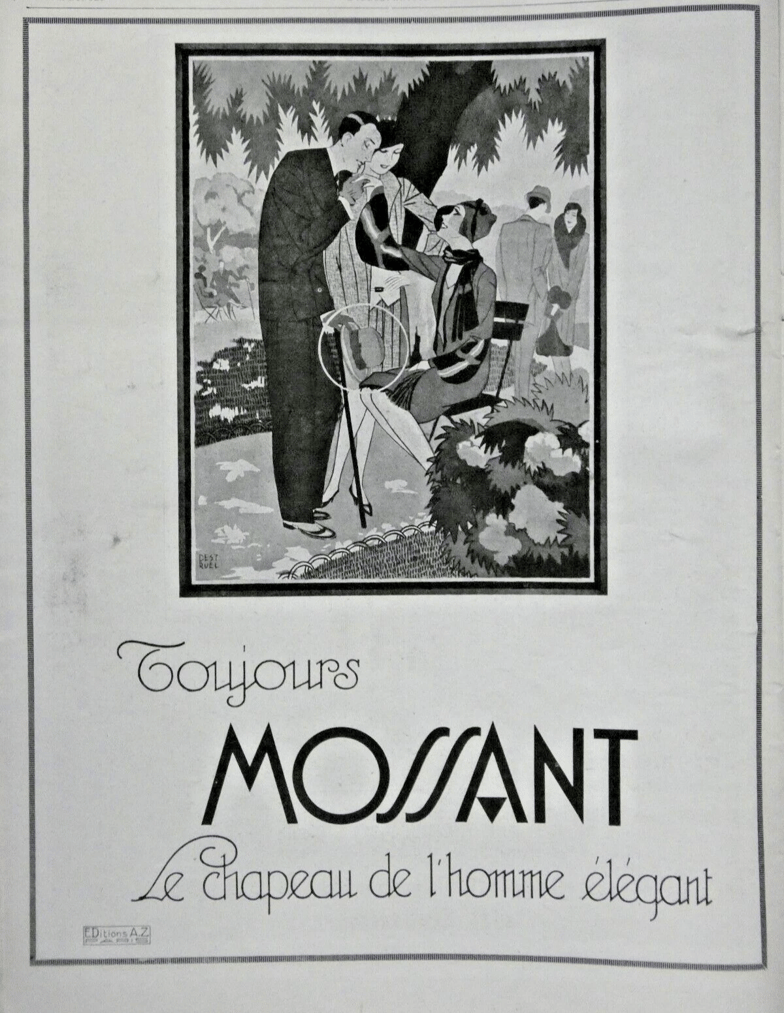 Publicité presse par Destruel, 1929.