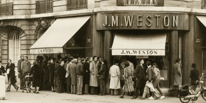 La première boutique « J.M. Weston », Boulevard de Courcelles à Paris. Crédits : J.M. Weston.