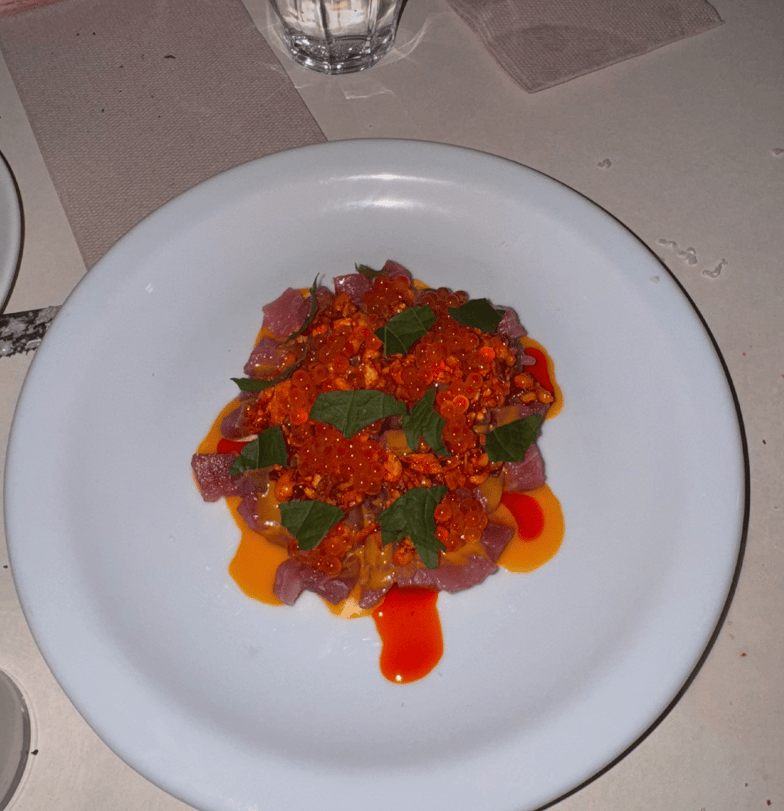 Crudo de thon sauce piquante de chez Bertie