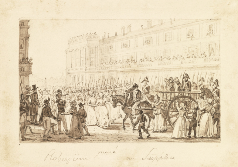 Robespierre mené au supplice par Pierre-Antoine Demachy, 1794.