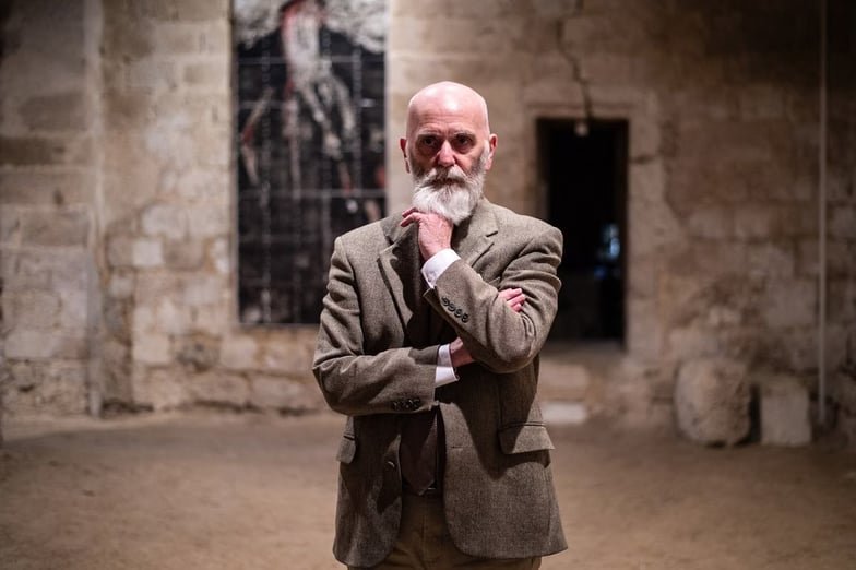 Renaud Camus chez lui, au château de Plieux, le 14 octobre 2019. Photo Ulrich Lebeuf/ Myop