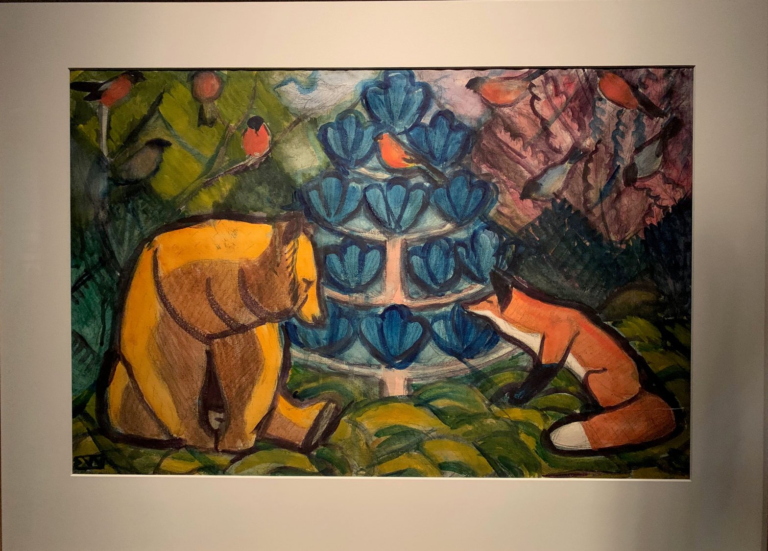L'ours et le renard, Erik Werenskiold, 1908, musée national d'Oslo, juillet 2025