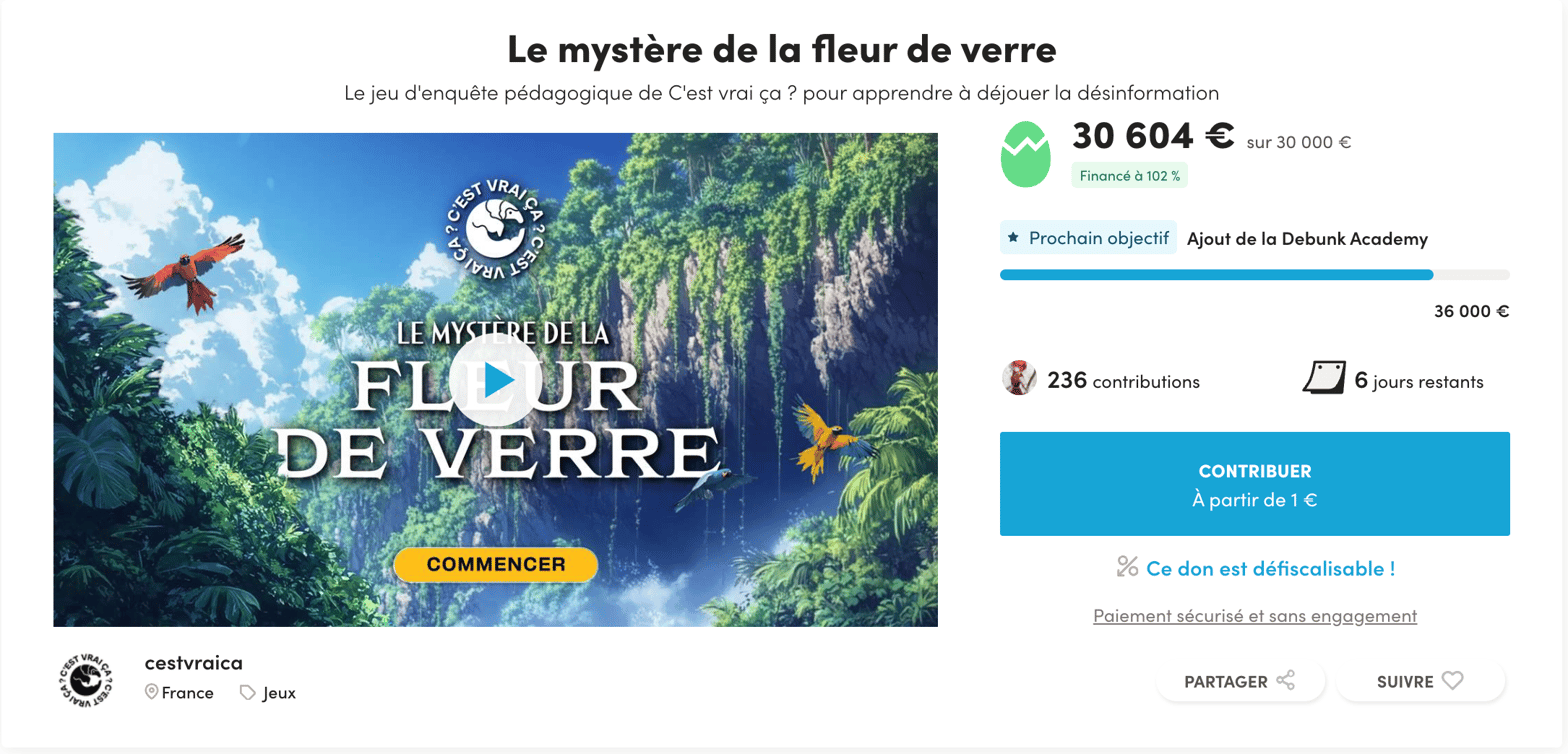 Collecte Ulule pour le jeu