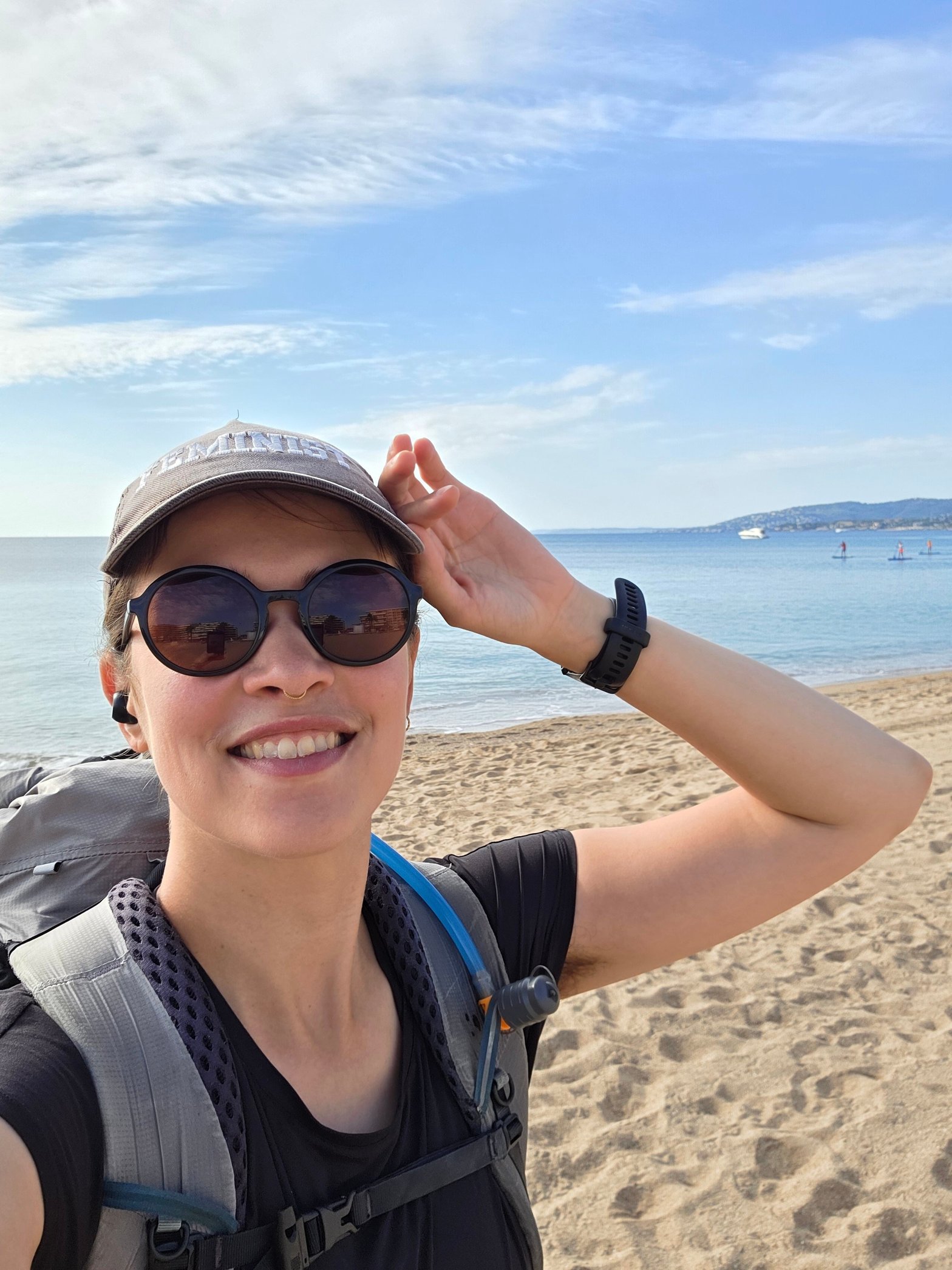 Arrivée à Saint-Raphaël (Var) après un mois de marche