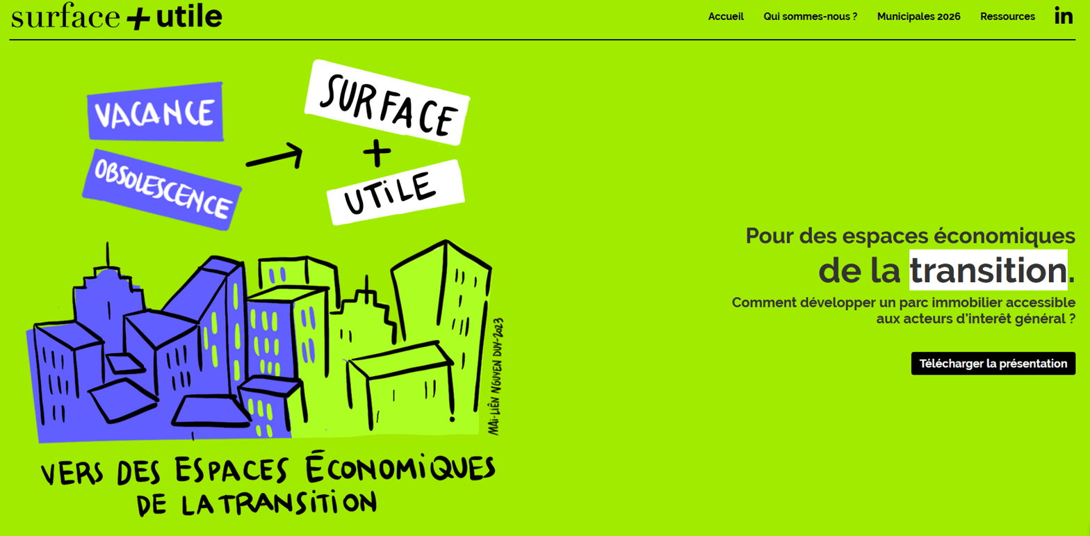 La page d'accueil très très verte