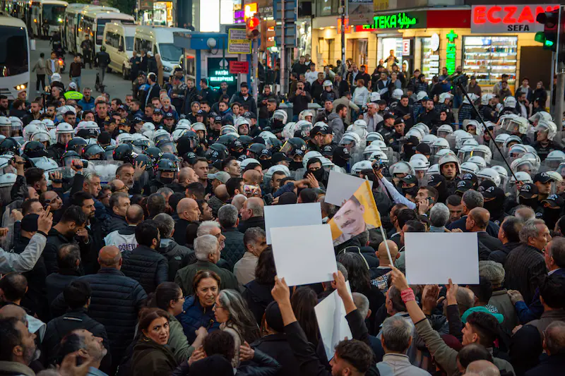 Manifestation en Turquie organisée par le parti DEM © SIPA Press via Libération