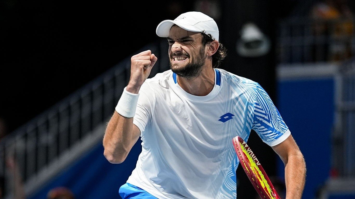 "J'ai le sentiment que je peux battre n'importe qui" Valentin Vacherot. On préfère le croire ©GettyImages