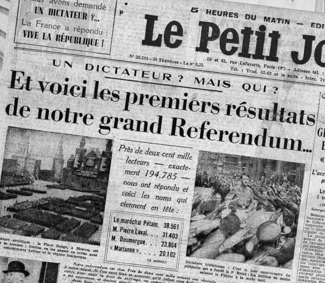 La Une du Petit Journal du 11 janvier 1935.