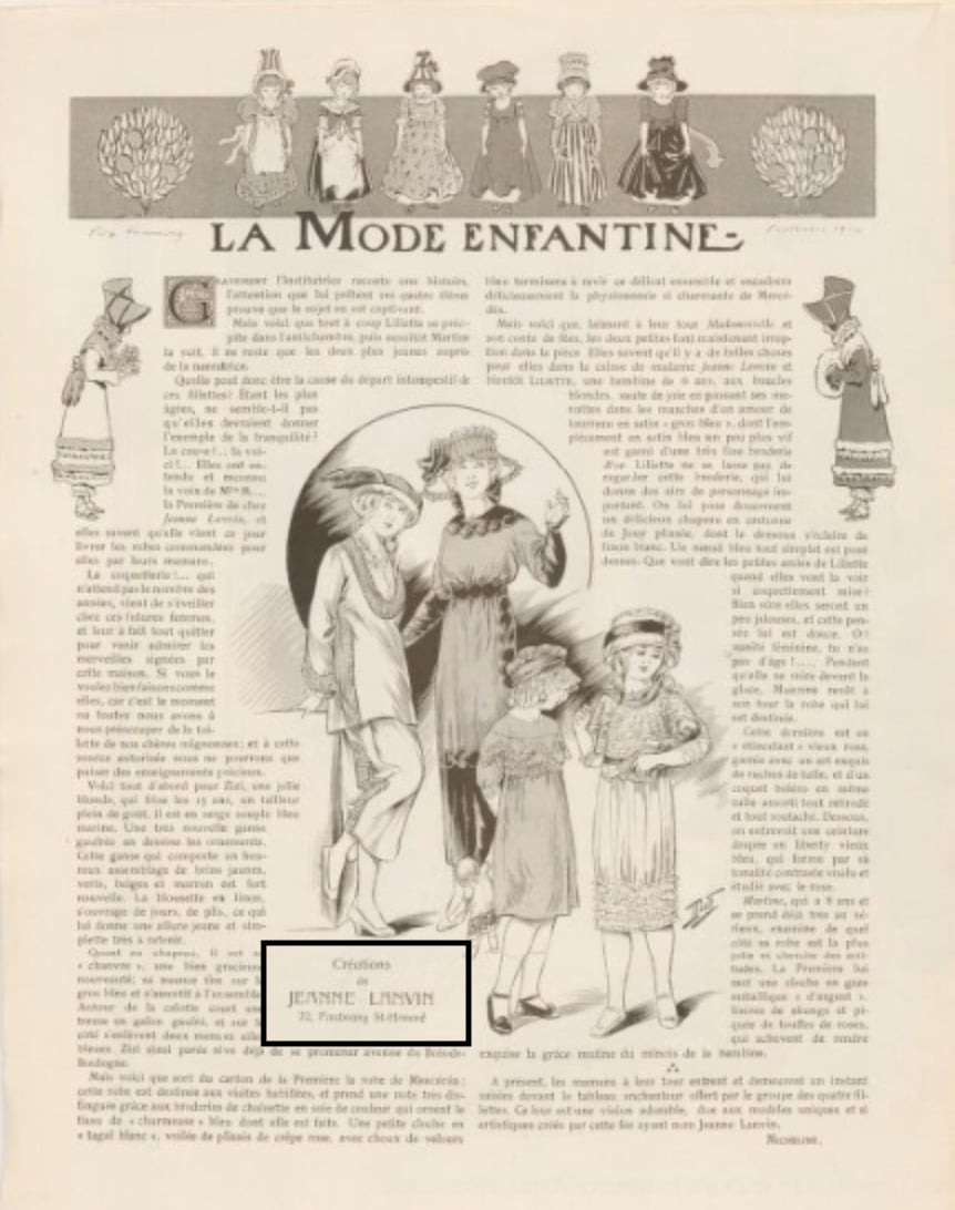 Extrait du journal La Mode du Temps : supplément au journal "Le Temps", 1913.