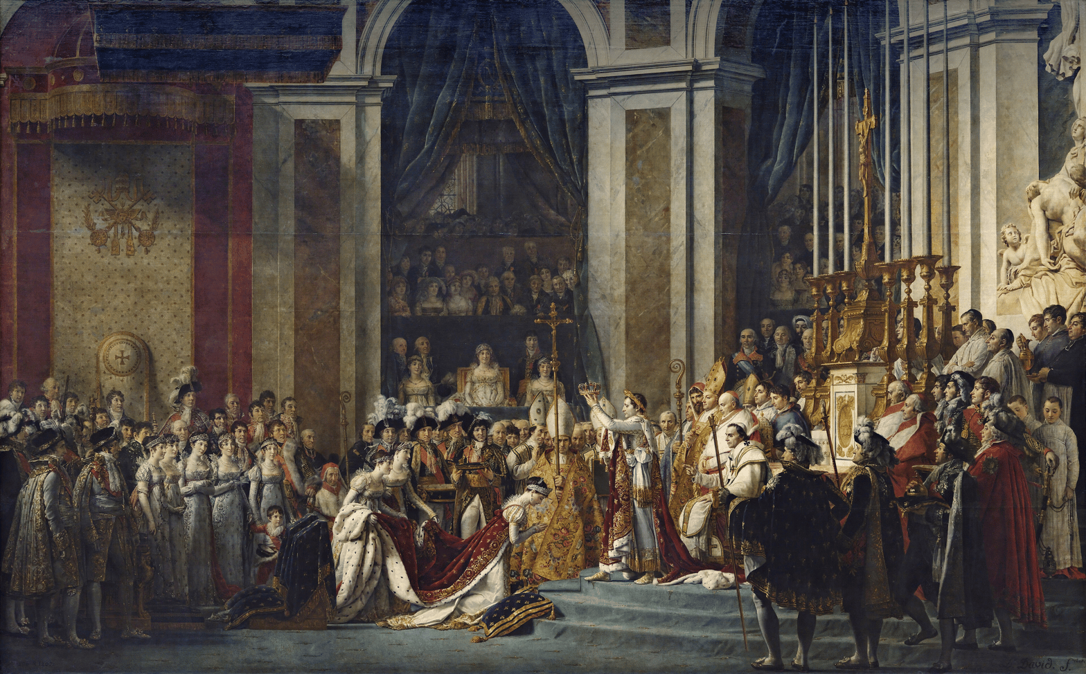 Le sacre de Napoélon, Jacques-Louis David, 1805-1807. Photo Shonagon 2025-05-28, Domaine public