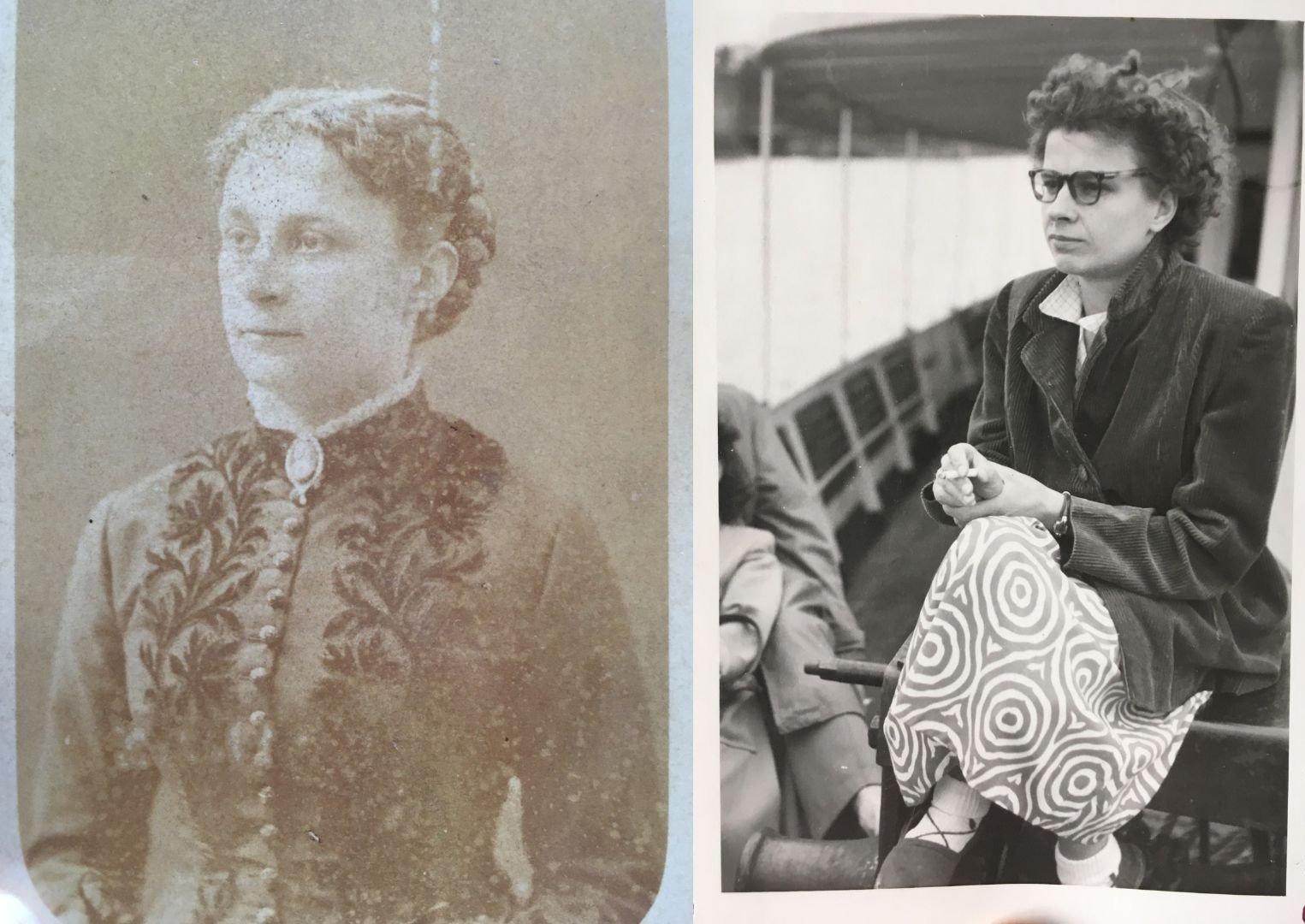 Alice (à gauche - vers 1900) et Anne-Marie (à droite - vers 1948))