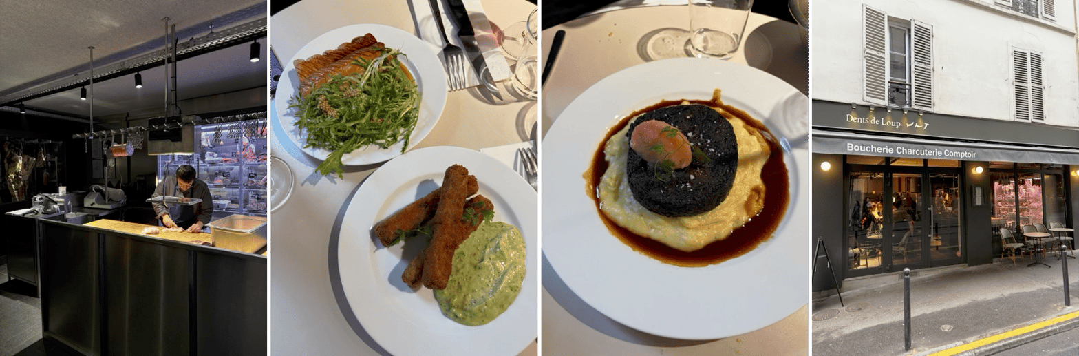 roulé saucisse / croquettes / boudin noir et purée