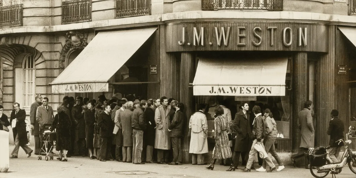 La première boutique « J.M. Weston », Boulevard de Courcelles à Paris. Crédits : J.M. Weston.