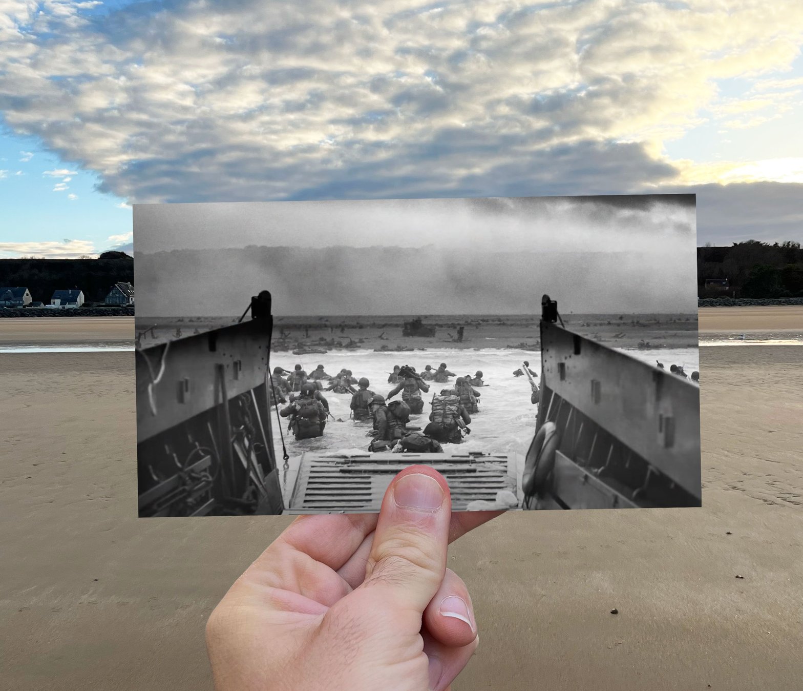 Photo de l’officier américain Robert F. Sargent, Omaha Beach, 6 juin 1944 / Histoire de rue