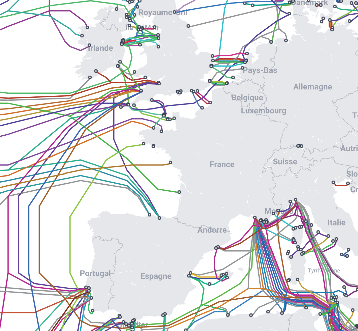submarinecablemap.com, une petite merveille pour qui aime le numérique, la souveraineté, et les cartes :)